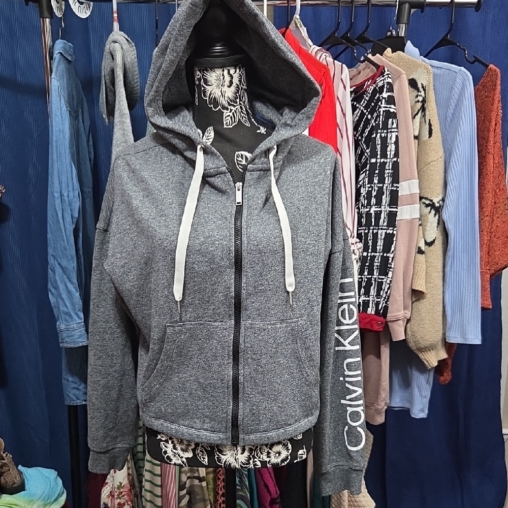 Calvin Klein Charcoal Women's Zip-Up Hoodie